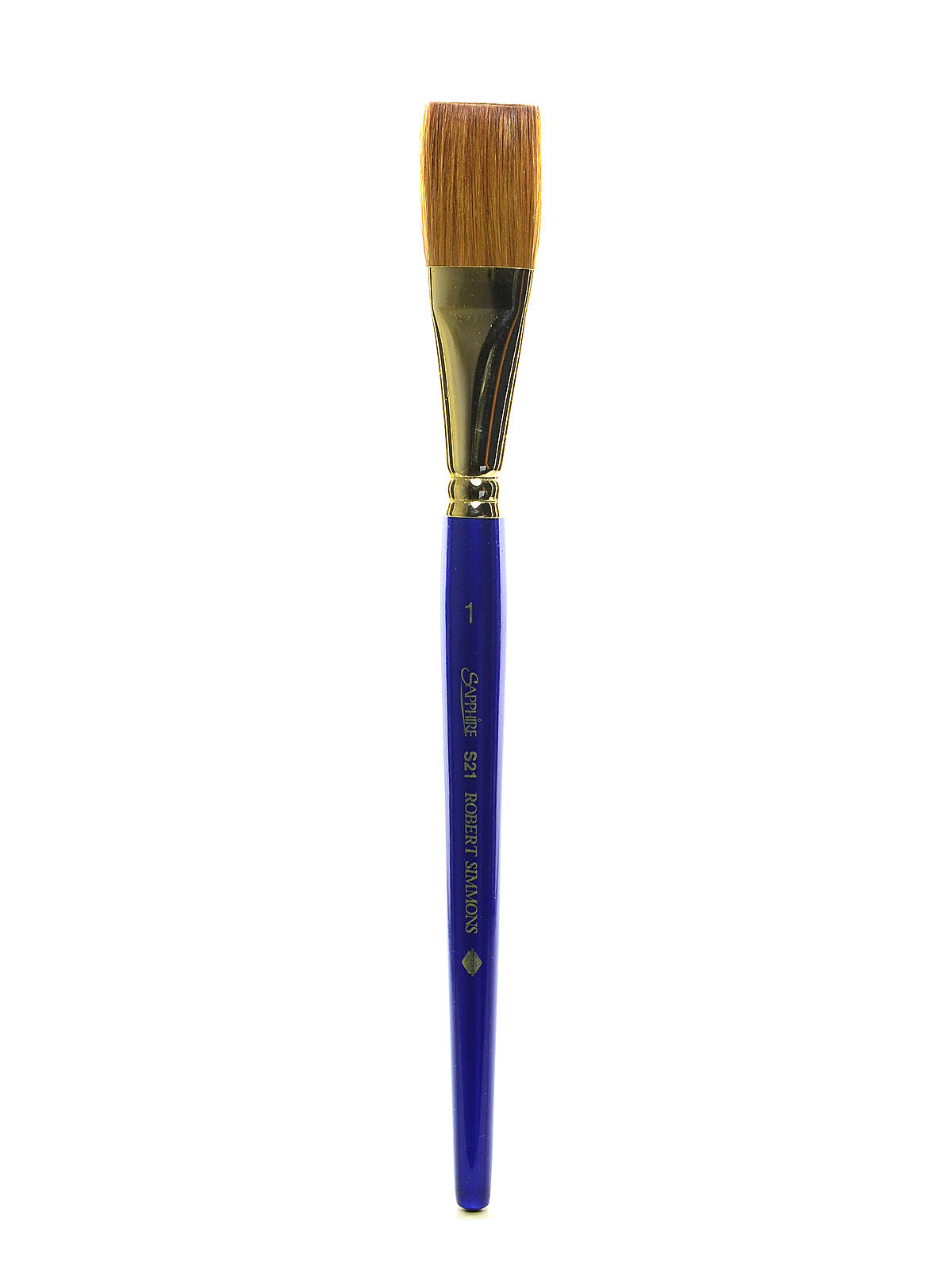 Sapphire Series Synthetic Brushes Short Handle 1 In. One Stroke Flat Wash S21