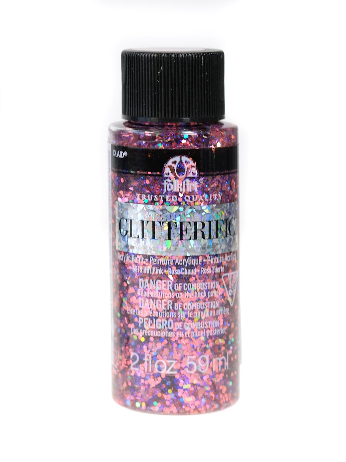 Glitterific Paint hot pink 2 oz.