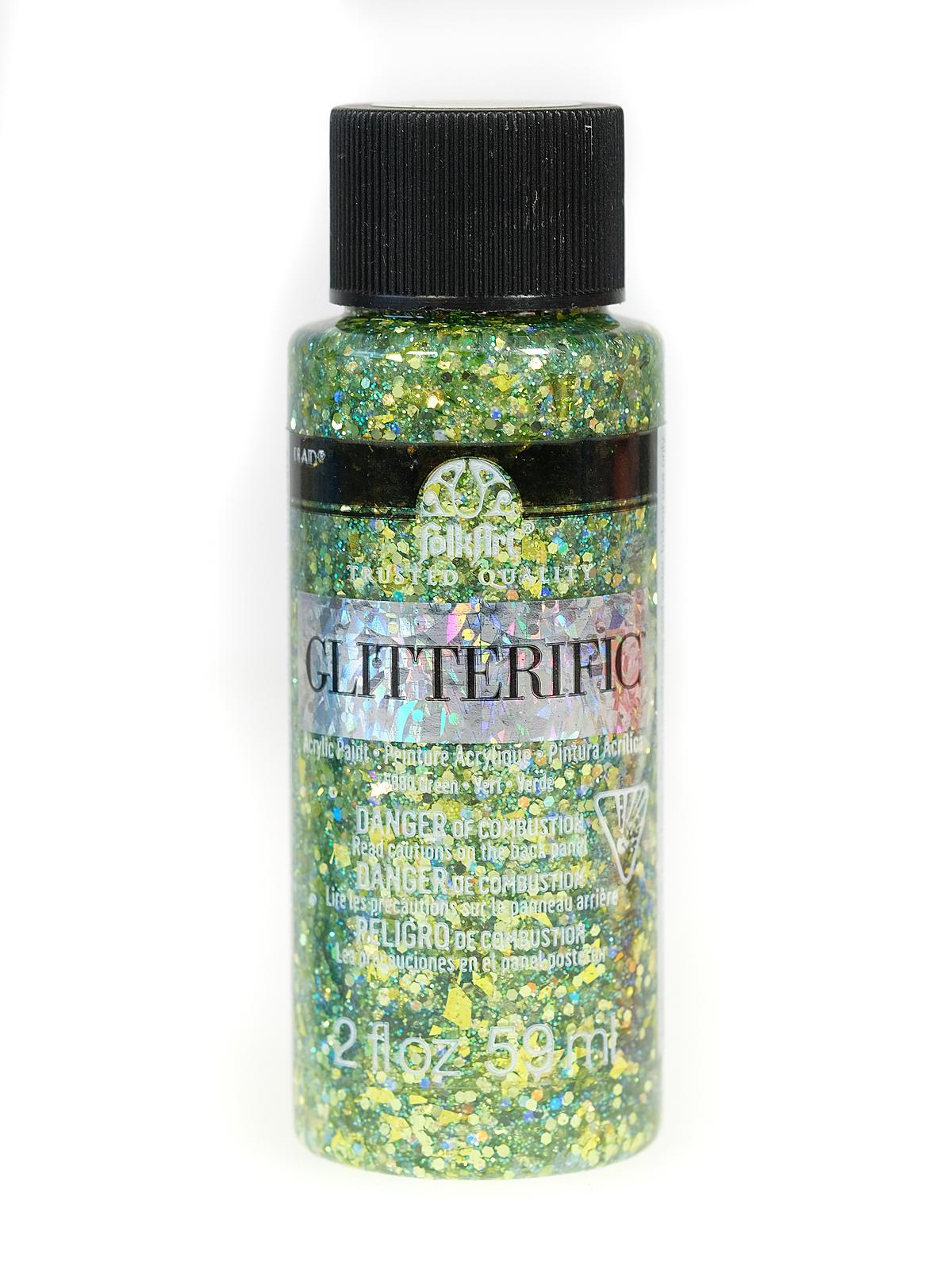 Glitterific Paint green 2 oz.