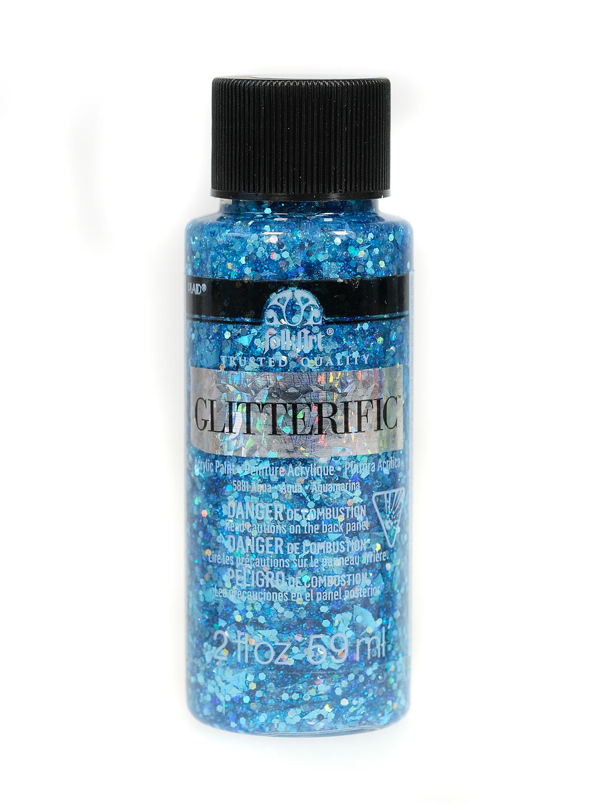 Glitterific Paint aqua 2 oz.