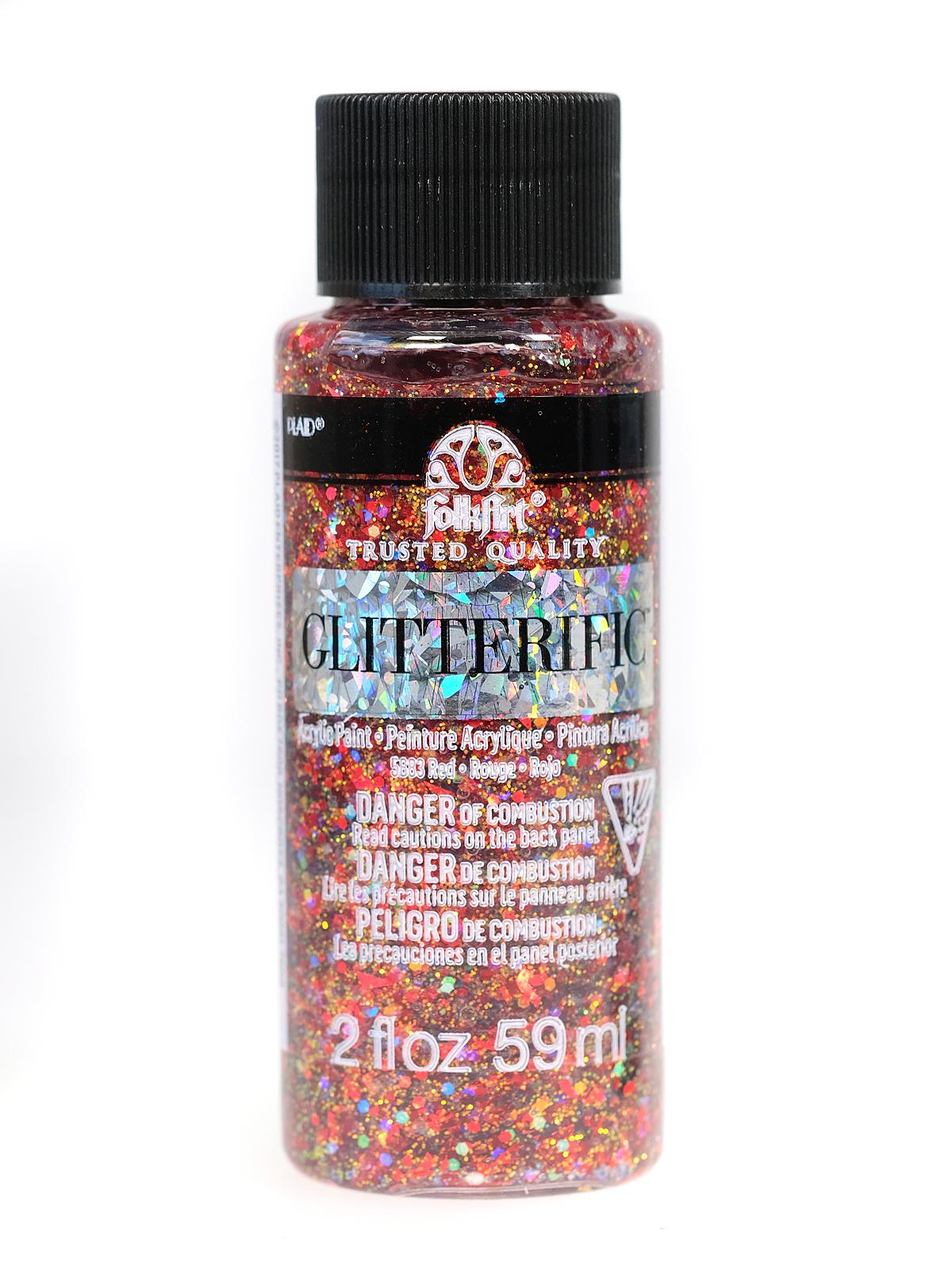 Glitterific Paint red 2 oz.