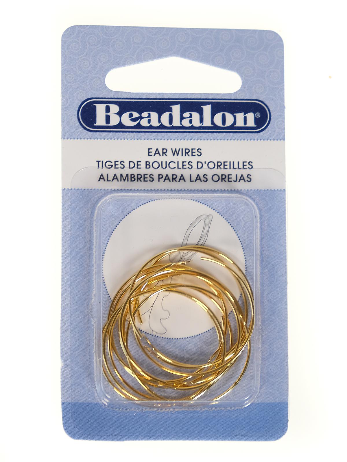 Ear Wires beading hoop gold pack of 12