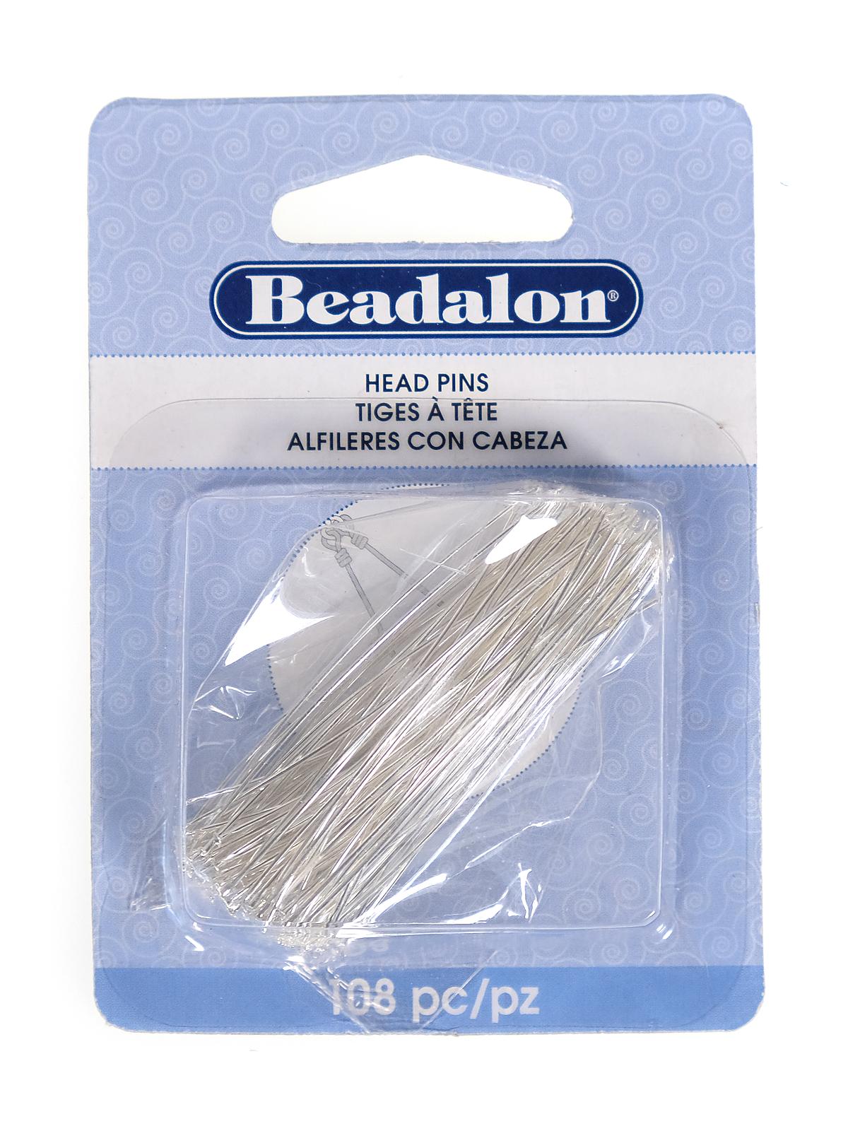 Head Pins Silver Silver Pack Of 108