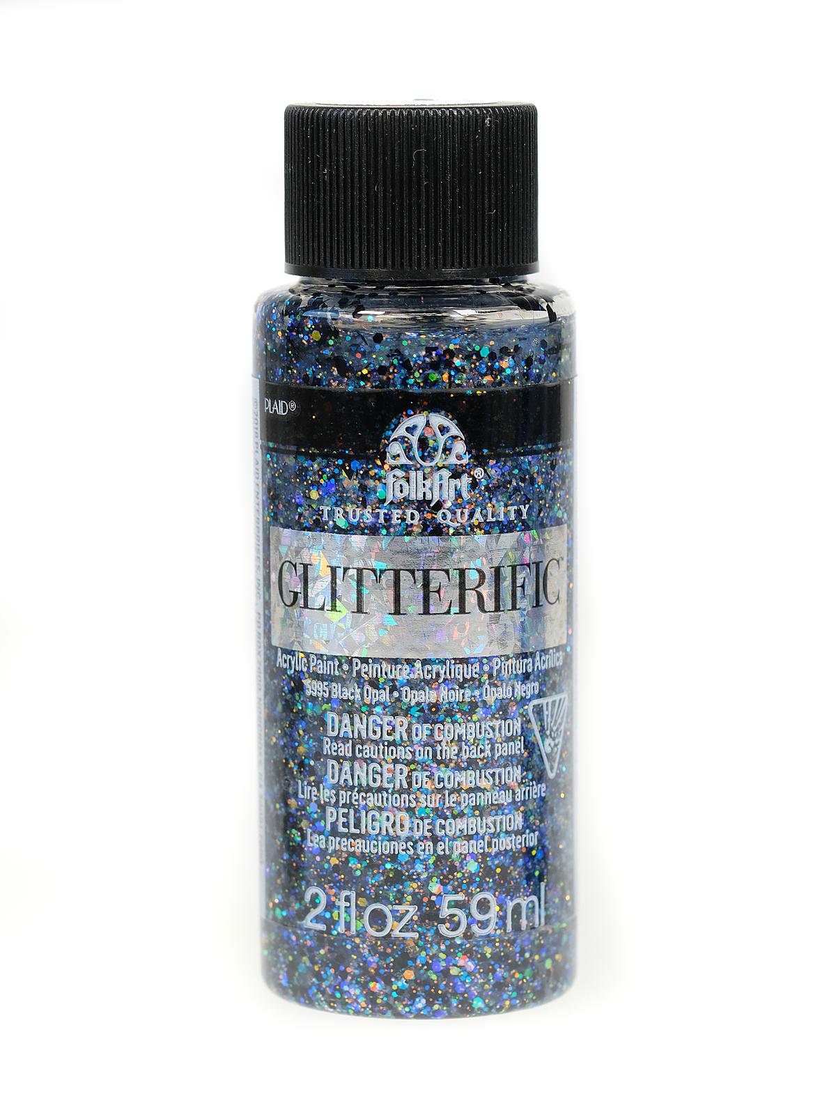 Glitterific Paint black opal 2 oz.