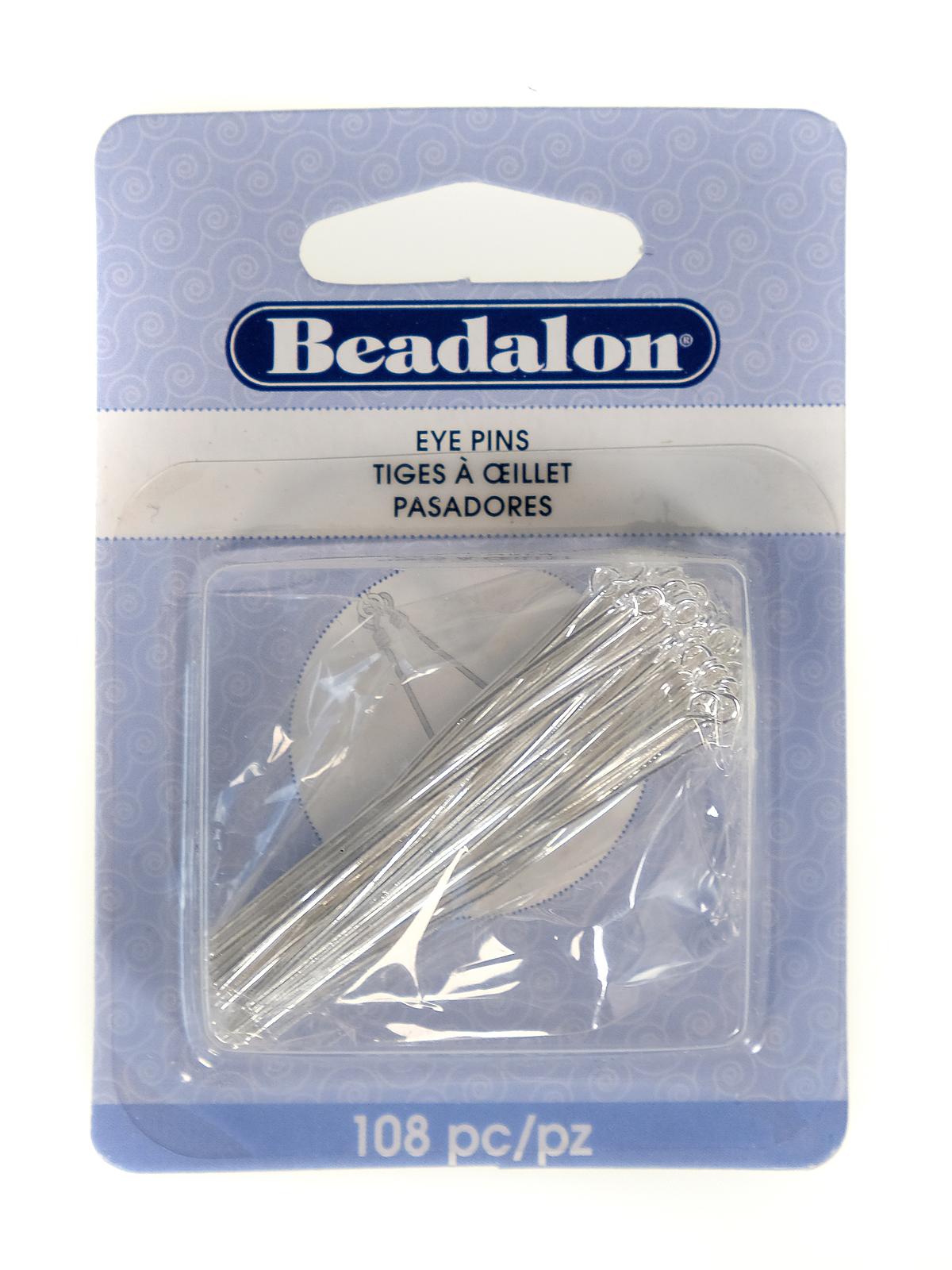 Eye Pins loop silver pack of 108