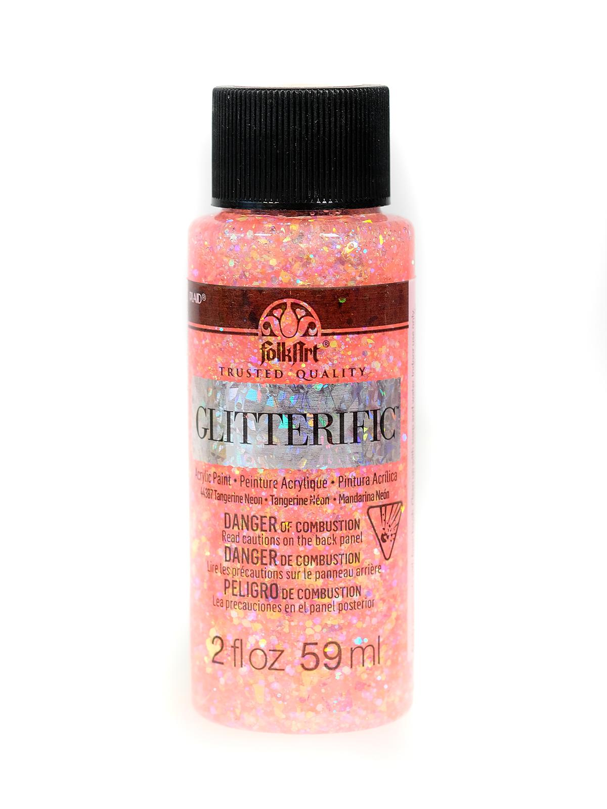 Glitterific Paint neon tangerine 2 oz.