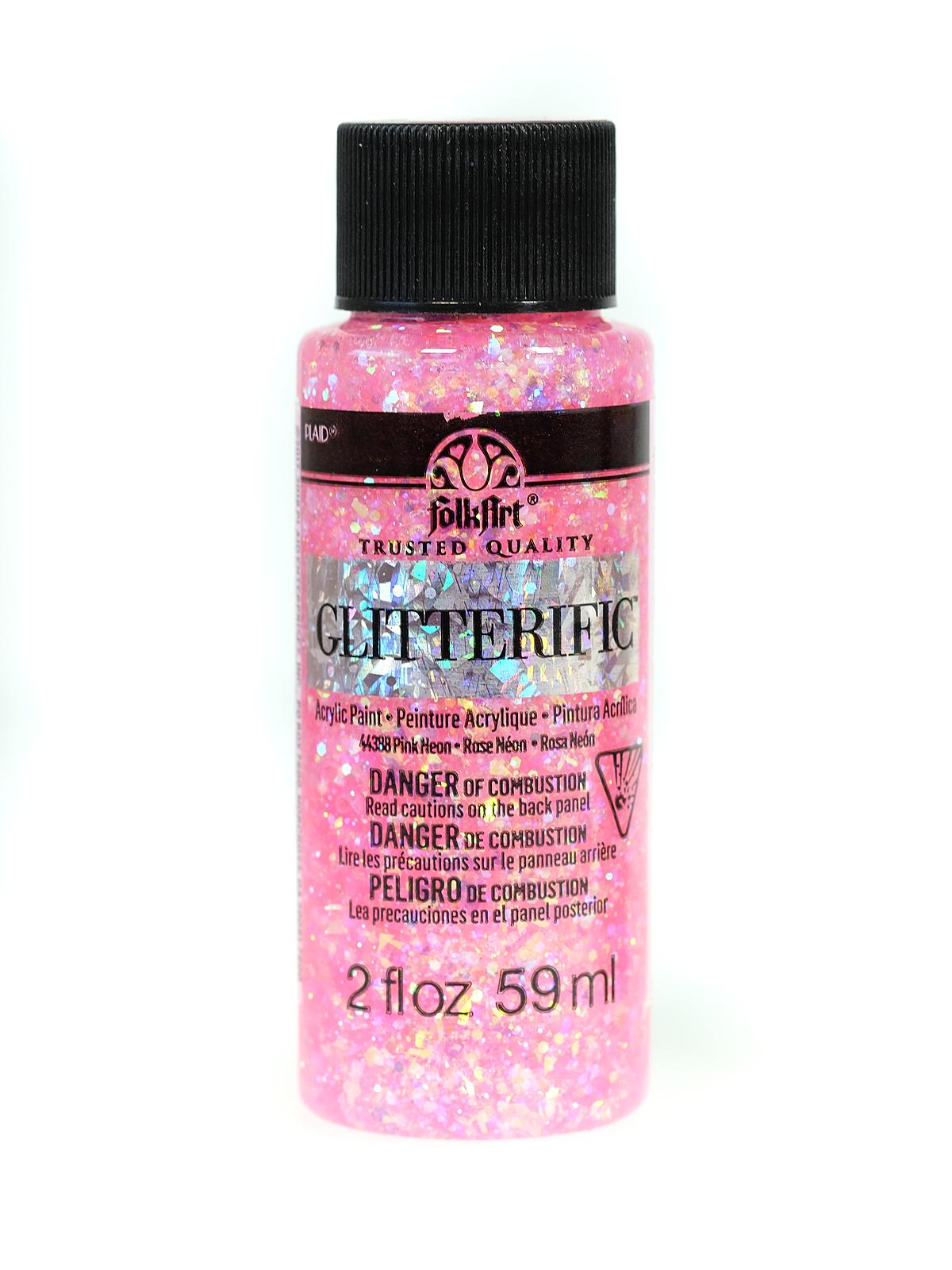 Glitterific Paint neon pink 2 oz.