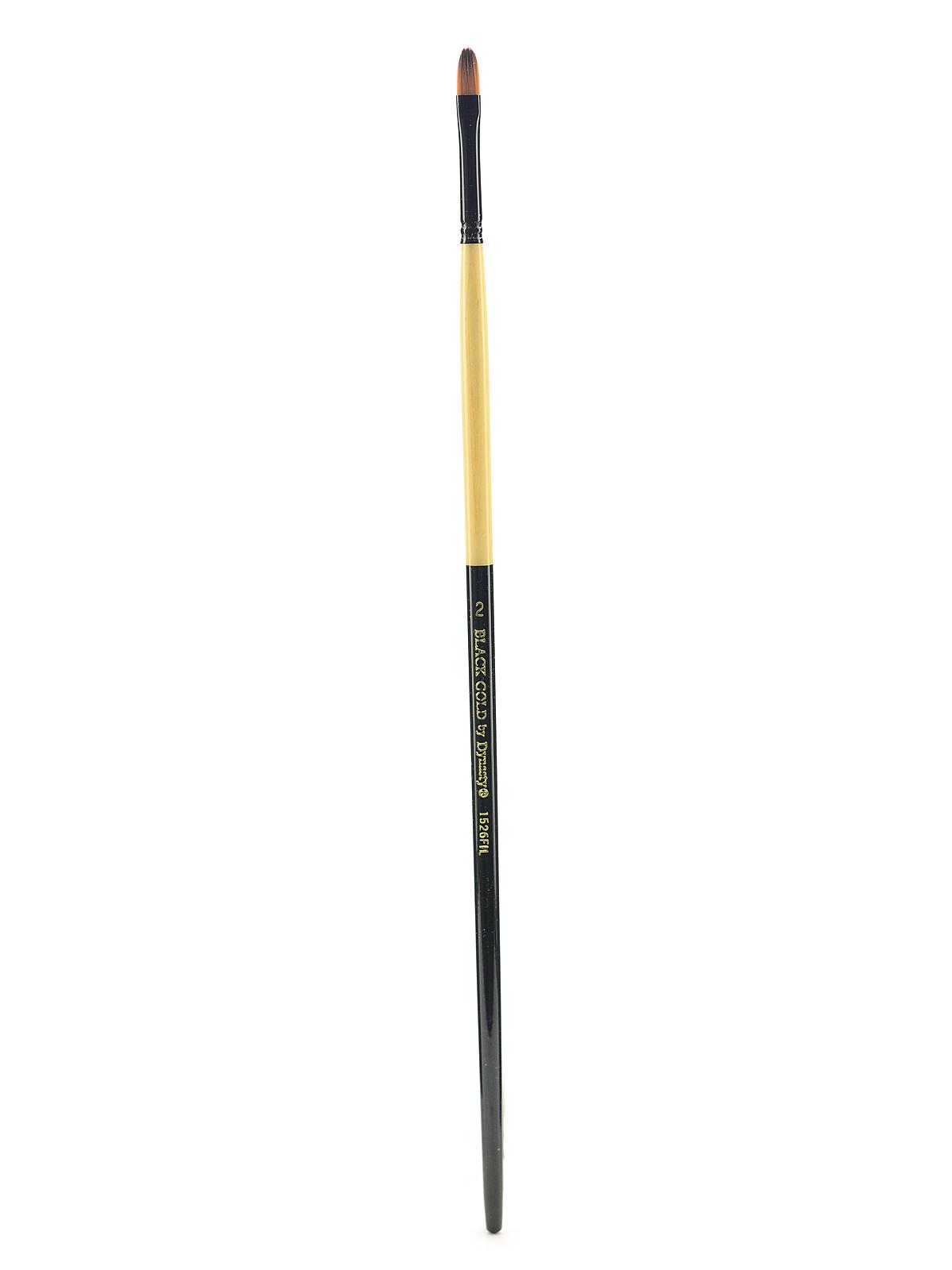 Black Gold Series Long Handled Synthetic Brushes 2 Filbert 1526FIL