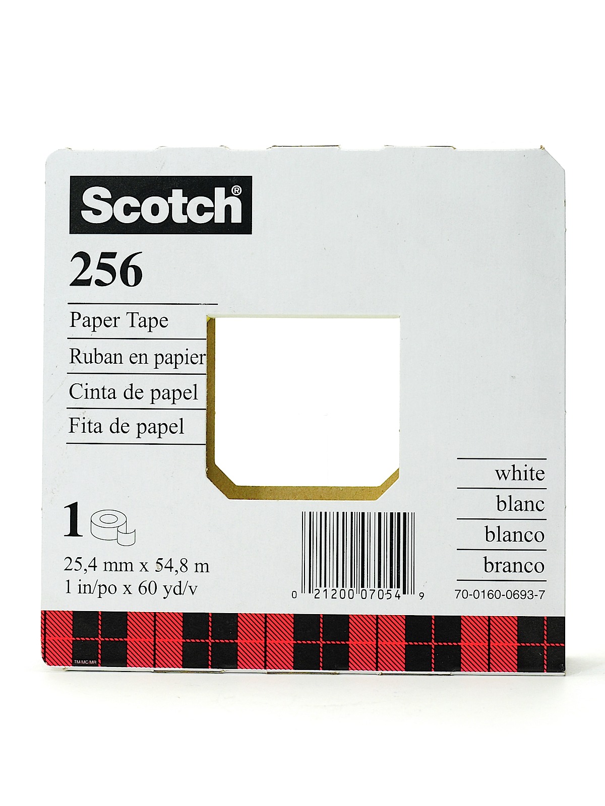Flatback White Paper Tape 256 1 in. x 60 yd.