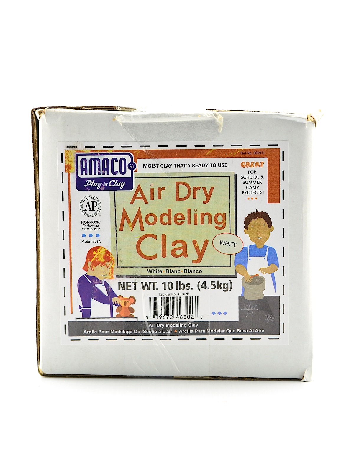 Air Dry Clays white 10 lb.