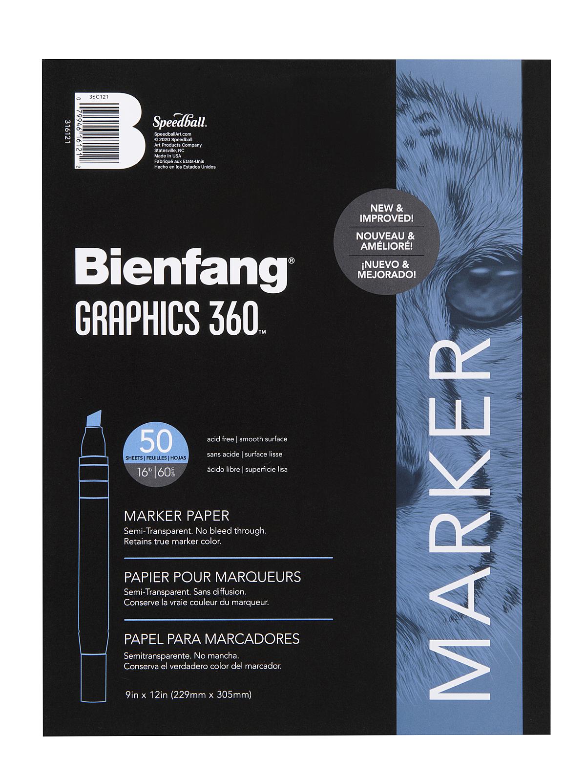 Graphics 360 Translucent Marker Paper 9 in. x 12 in. pad of 50