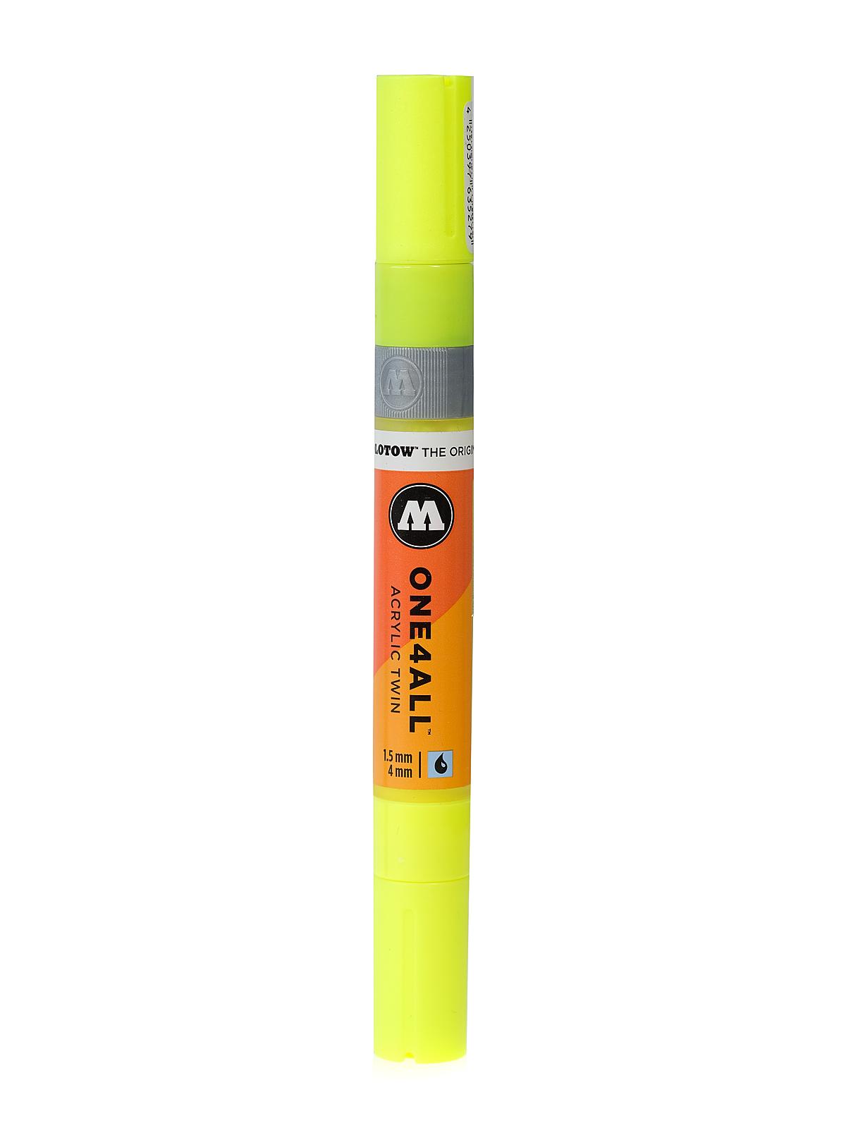 One4All Acrylic Twin Double Ended Pump Markers neon yellow 220 each