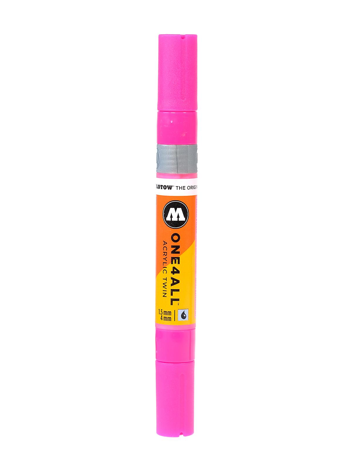 One4All Acrylic Twin Double Ended Pump Markers neon pink fluorescent 217 each