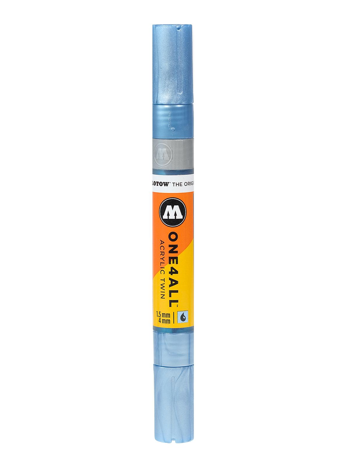 One4All Acrylic Twin Double Ended Pump Markers metallic blue 234 each