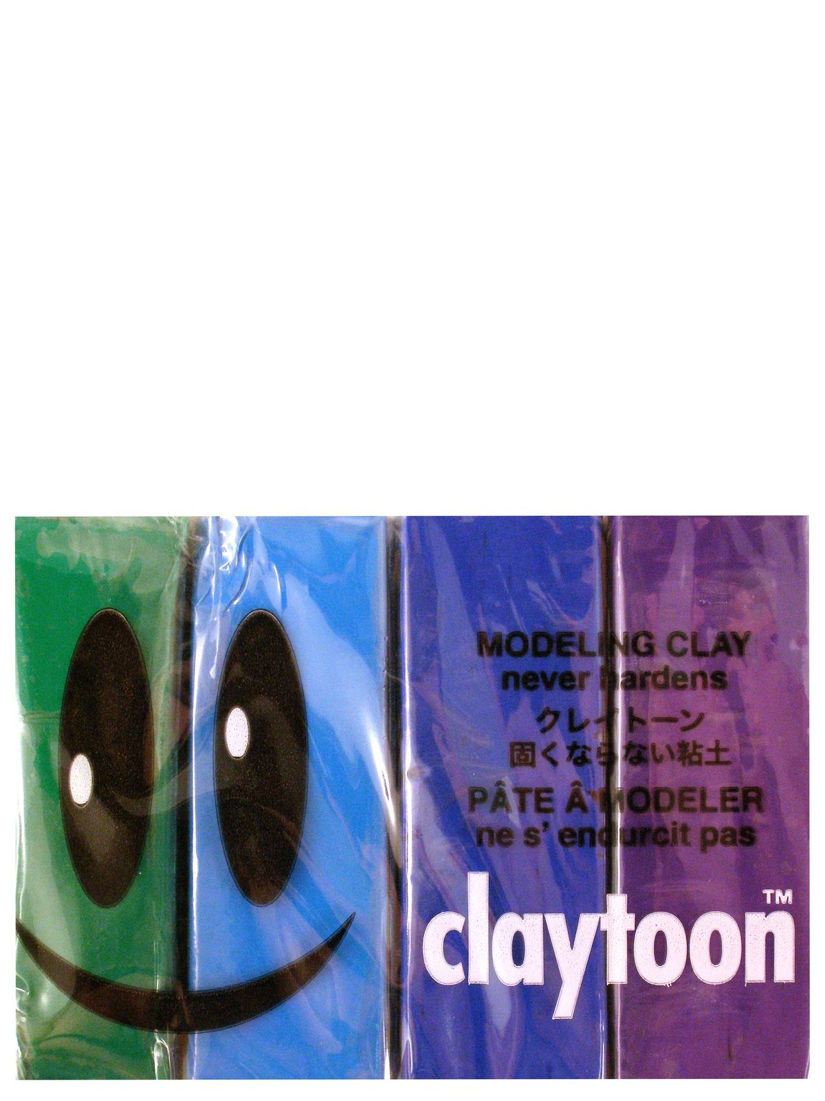 Plastalina Modeling Clay cool colors 1 lb. set of 4 green, turquoise, blue, violet