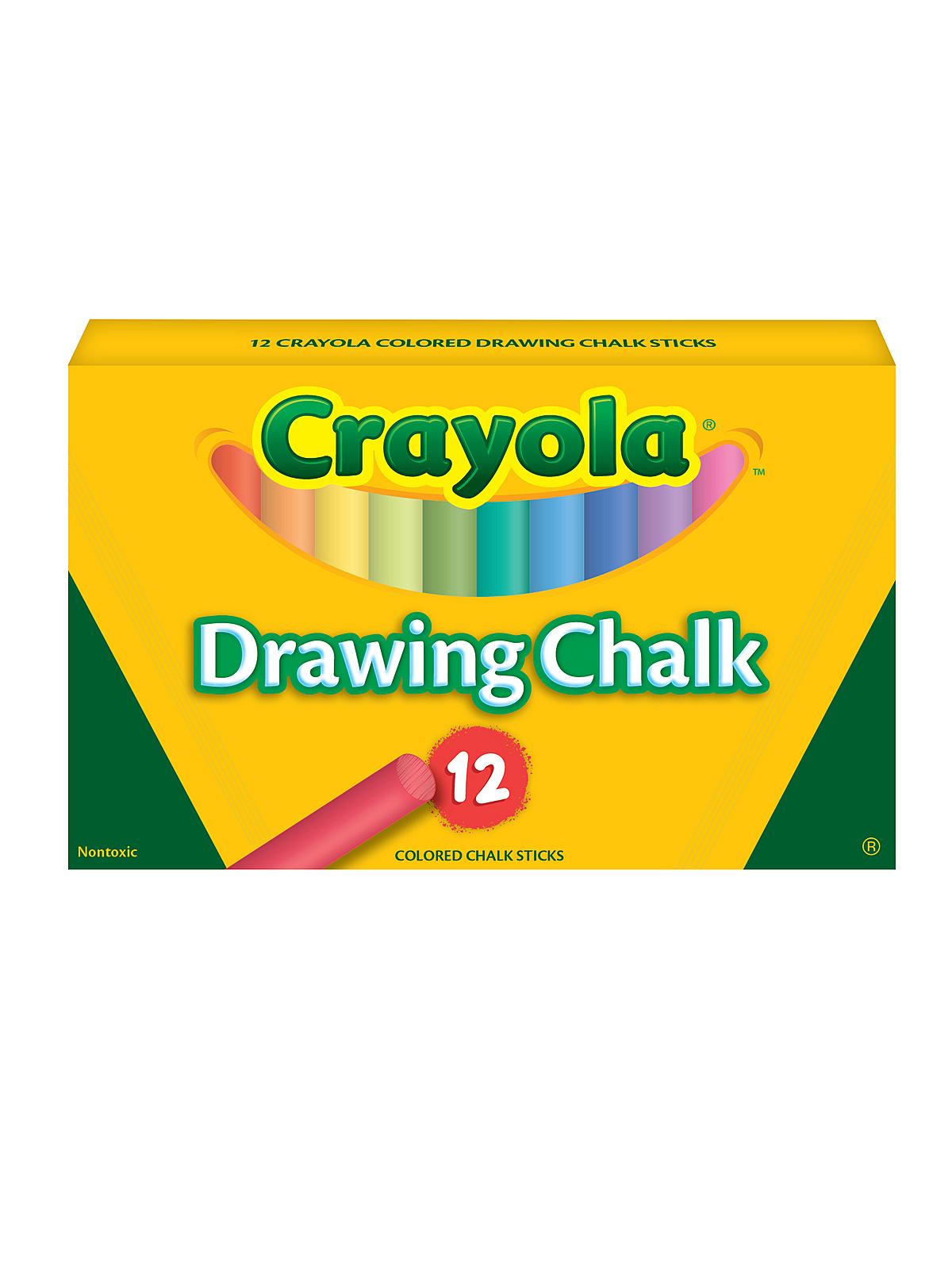 Assorted Colors Drawing Chalk Box Of 12