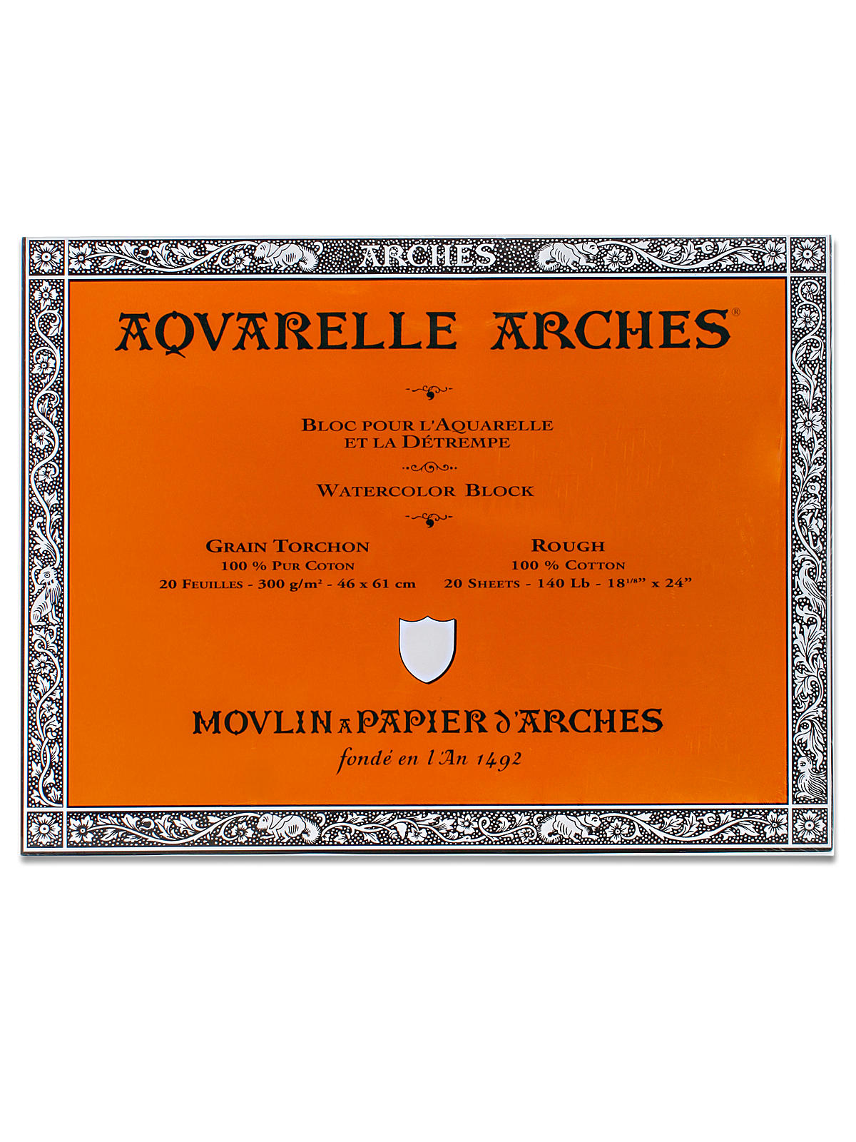 Aquarelle Watercolor Block 140 lb. rough 18 in. x 24 in.
