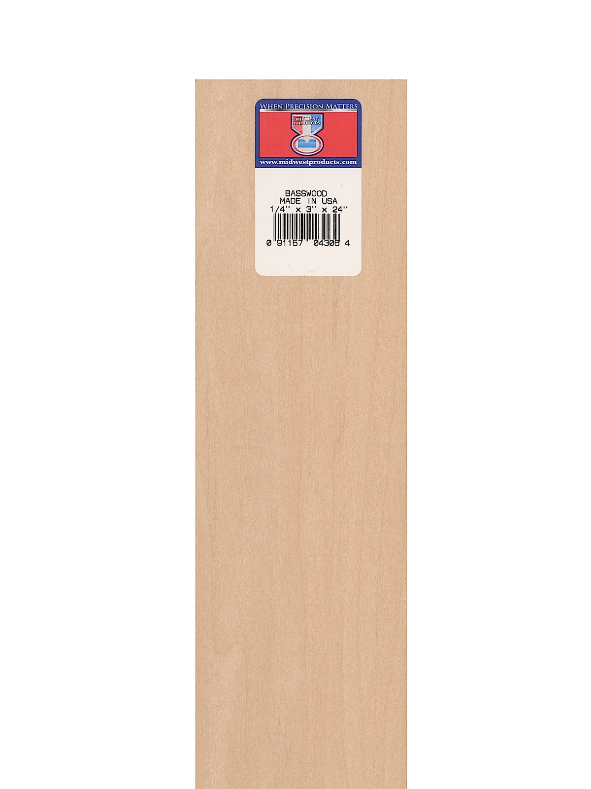 Basswood Sheets 1 4 in. 3 in. x 24 in.