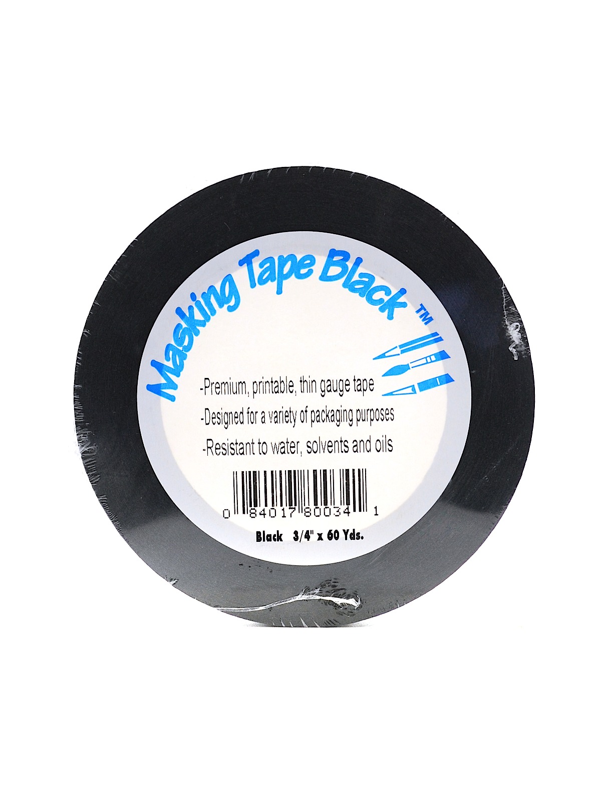 Black Masking Tape 3 4 In. X 60 Yd.