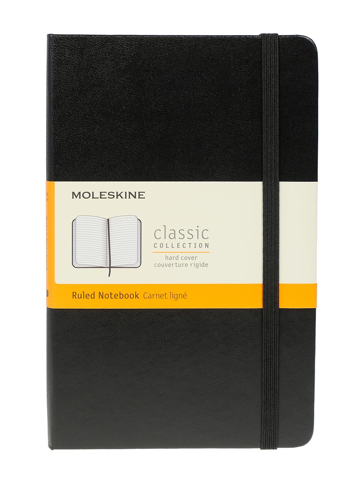 Classic Hard Cover Notebooks black 4 1 2 in. x 7 in. 208 pages, lined