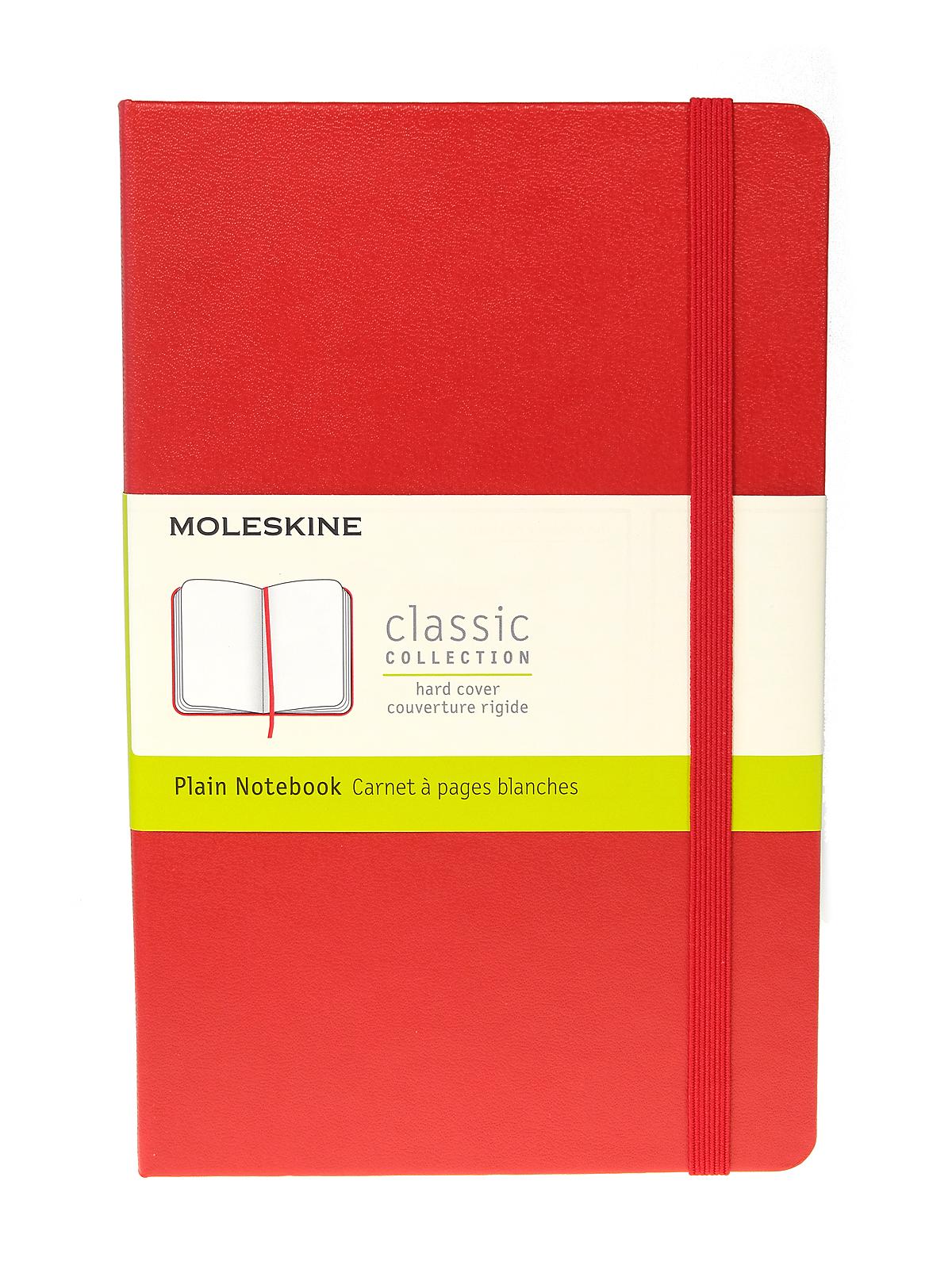 Classic Hard Cover Notebooks red 4 1 2 in. x 7 in. 208 pages, unlined