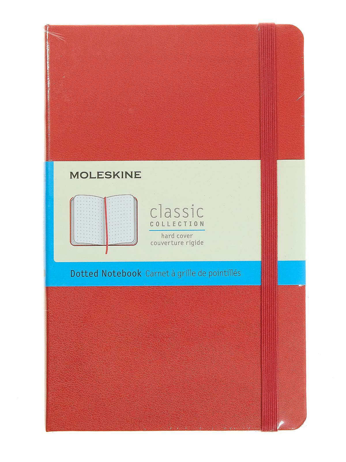 Classic Hard Cover Notebooks red 4 1 2 in. x 7 in. 208 pages, dotted