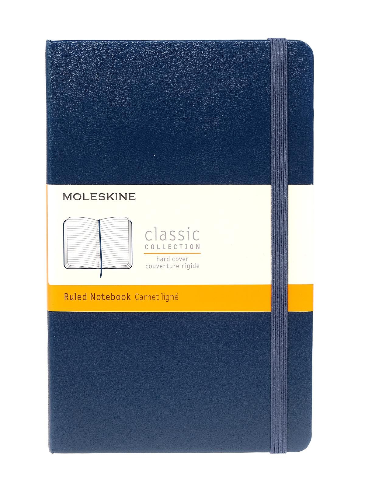 Classic Hard Cover Notebooks Sapphire Blue 4 1 2 In. X 7 In. 218 Pages, Lined