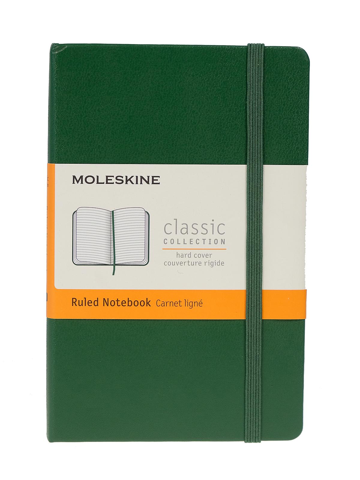 Classic Hard Cover Notebooks Myrtle Green 3 1 2 In. X 5 1 2 In. 192 Pages, Lined
