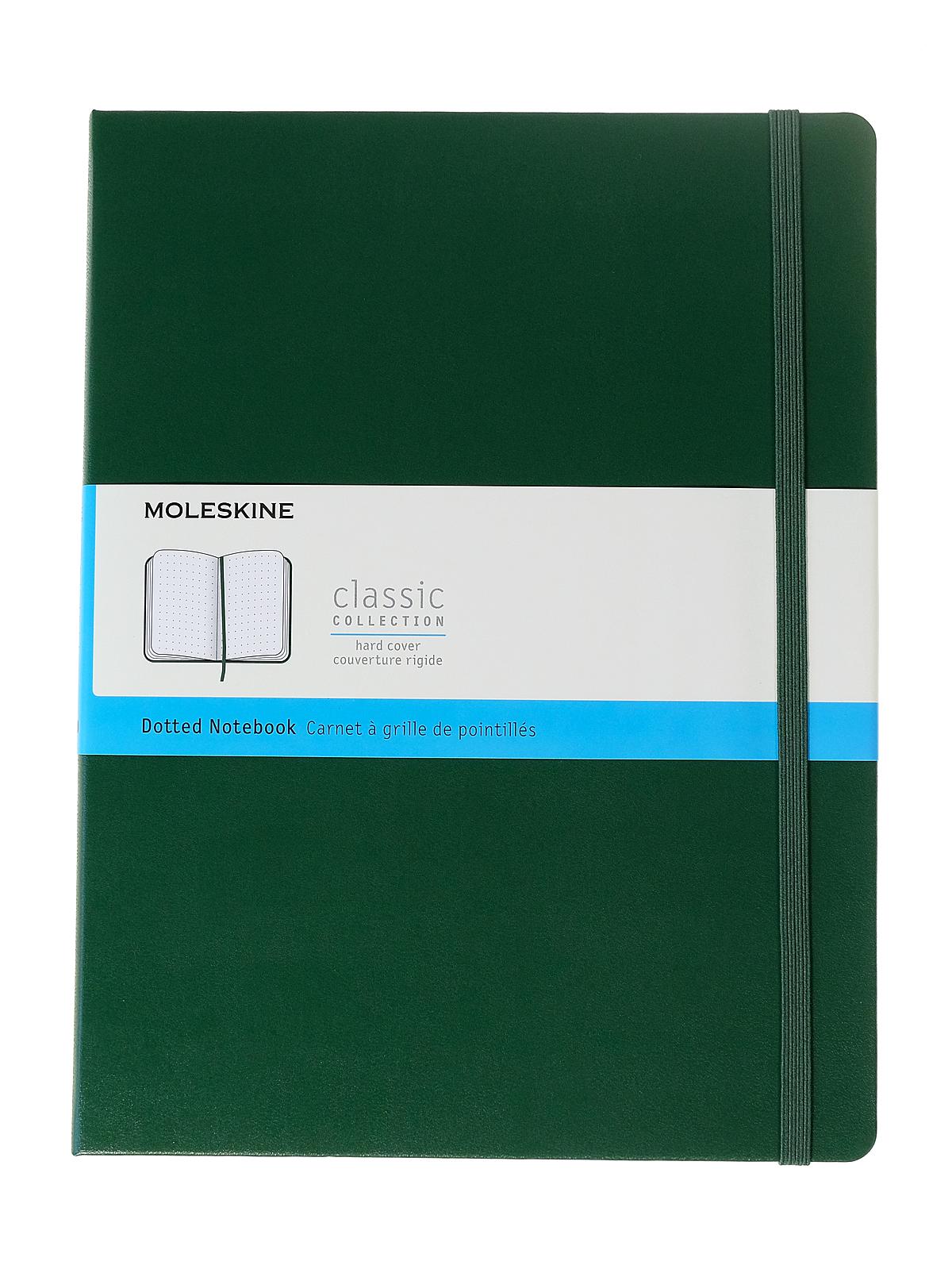 Classic Hard Cover Notebooks Myrtle Green 7 1 2 In. X 9 3 4 In. 192 Pages, Dotted