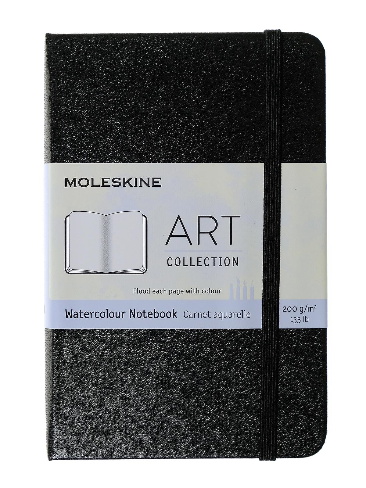 Watercolor Notebook 3 1 2 in. x 5 1 2 in. 60 pages, watercolor black