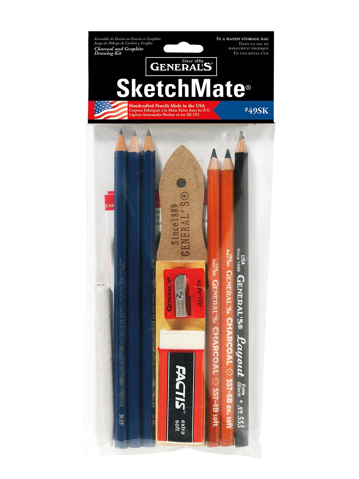 SketchMate charcoal and graphite drawing kit
