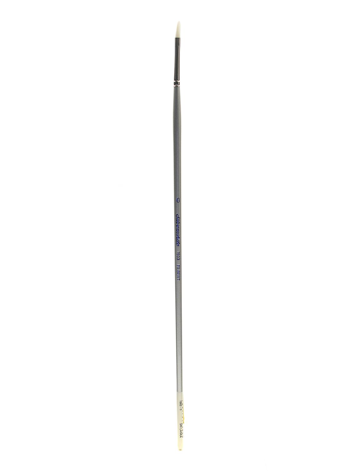 Silverwhite Series Synthetic Brushes Long Handle 0 filbert