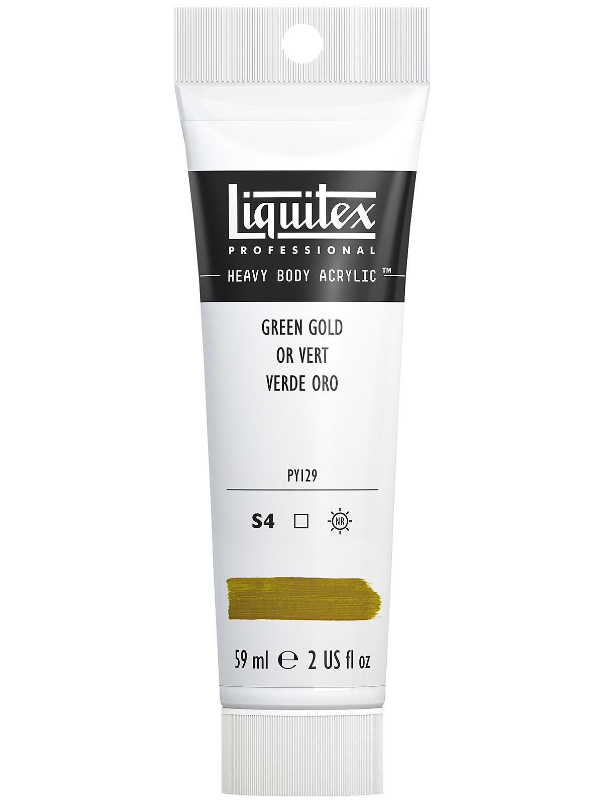 Heavy Body Professional Artist Acrylic Colors green gold 2 oz.