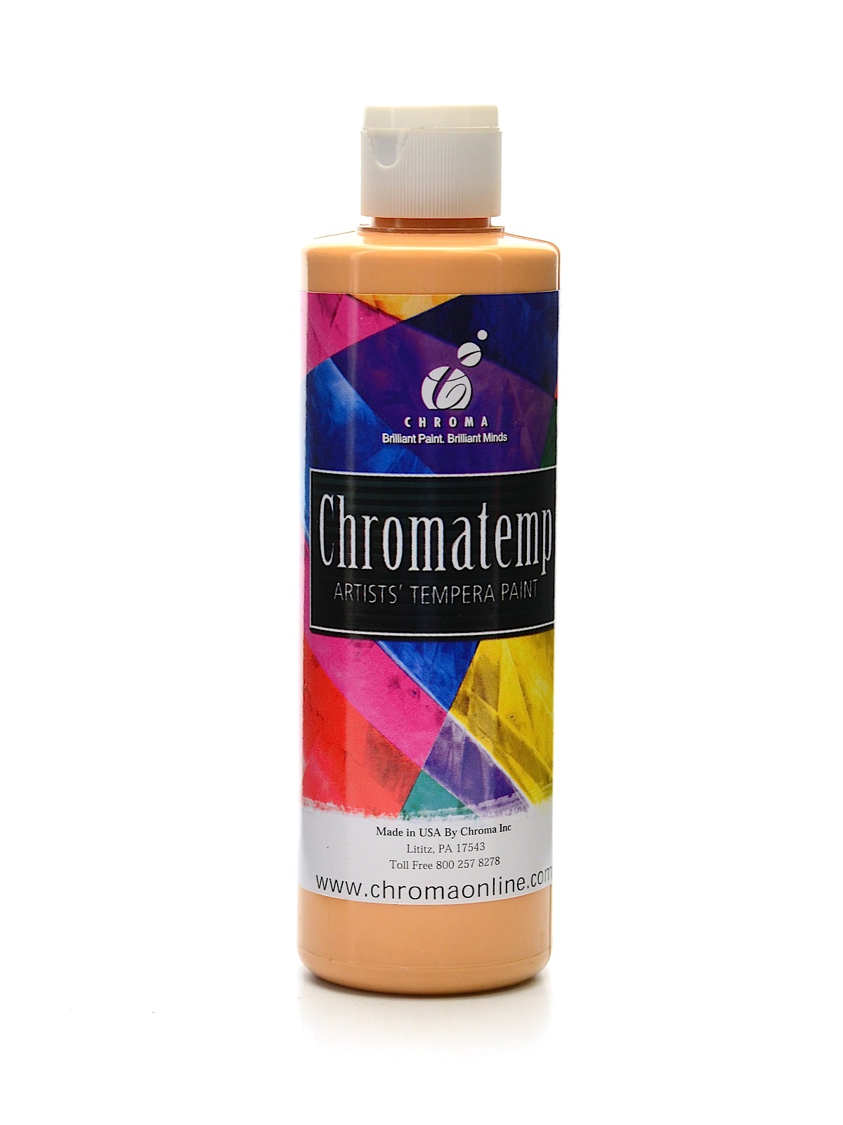 Chromatemp Artists' Tempera Paint Peach 8 Oz.