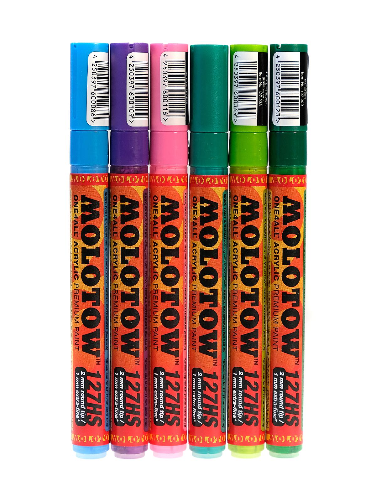 One4All Paint Marker Sets 2 mm Basic-2 127HS Series 6 colors