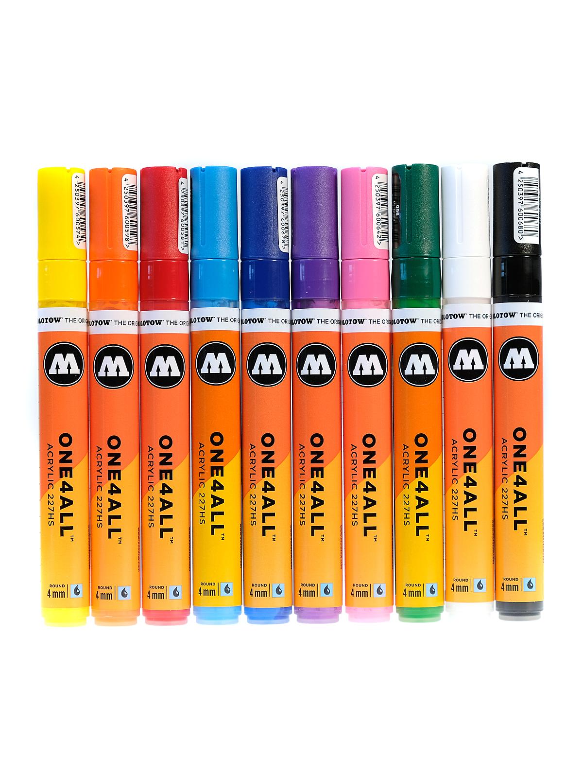 One4All Paint Marker Sets 4 mm Basic-1 227HS Series 10 colors