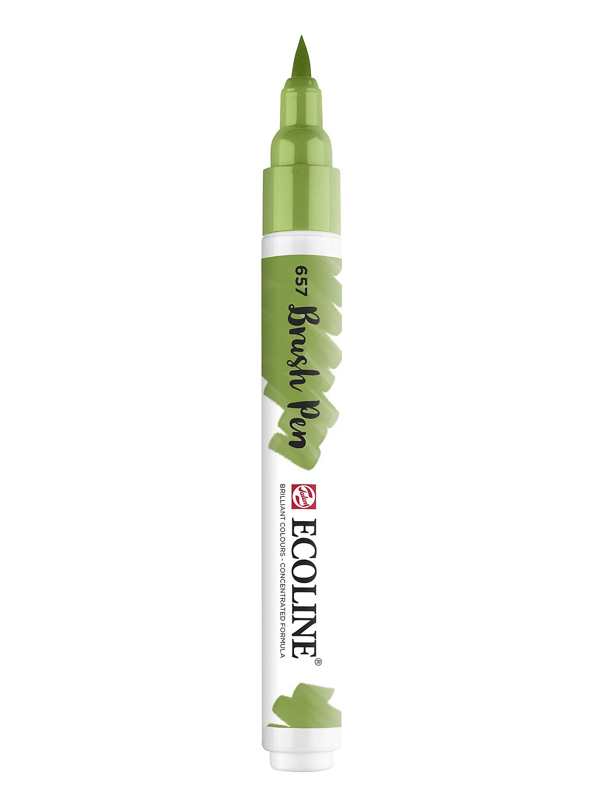 Ecoline Watercolor Brushpens bronze green