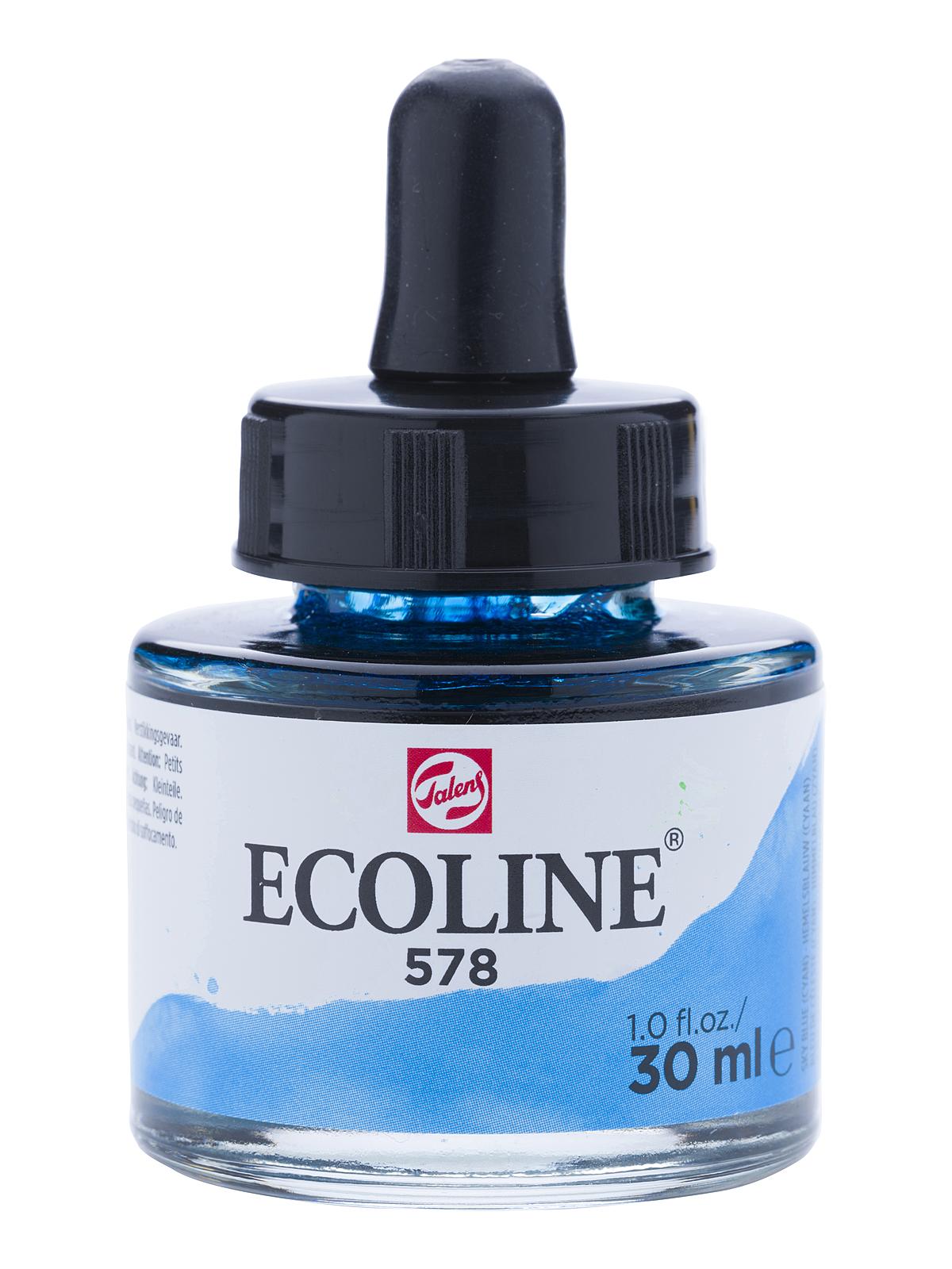 Ecoline Liquid Watercolor sky blue cyan 30 ml