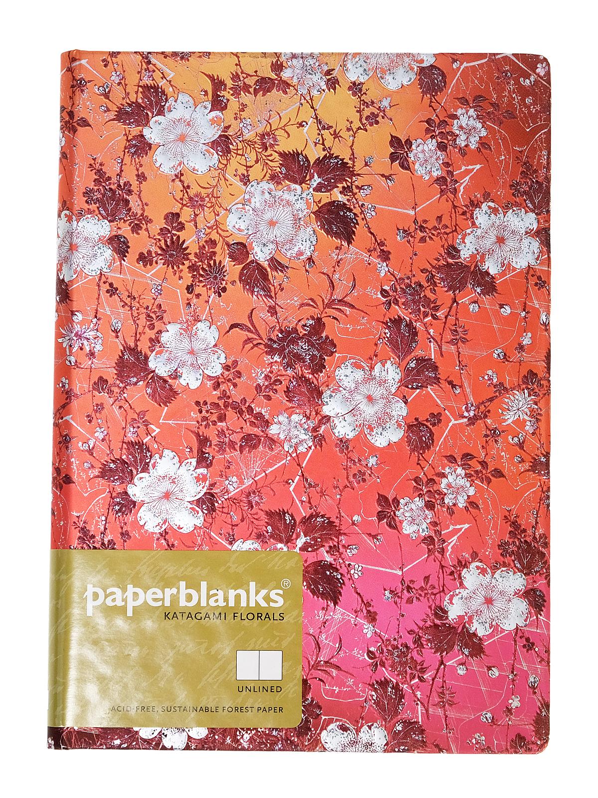 Katgami Florals sakura Midi, 5 in. x 7 in. 144 pages, unlined