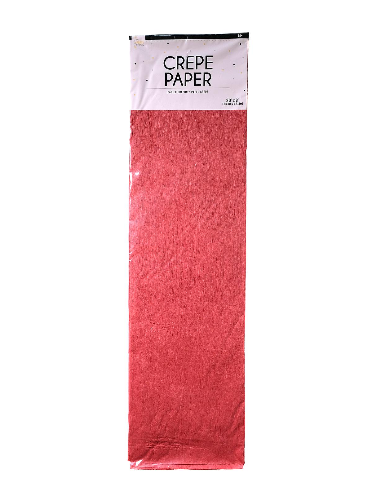 Crepe Paper Folds 20 in. x 8 ft. flame red