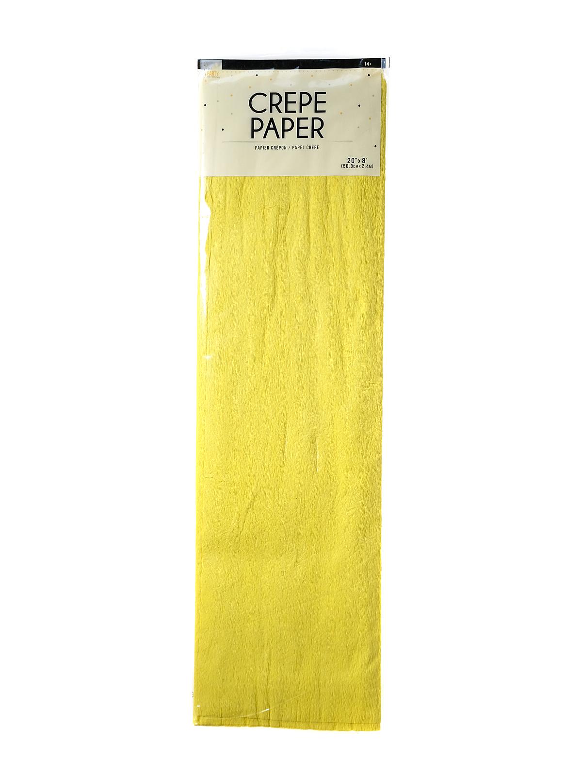 Crepe Paper Folds 20 in. x 8 ft. canary yellow