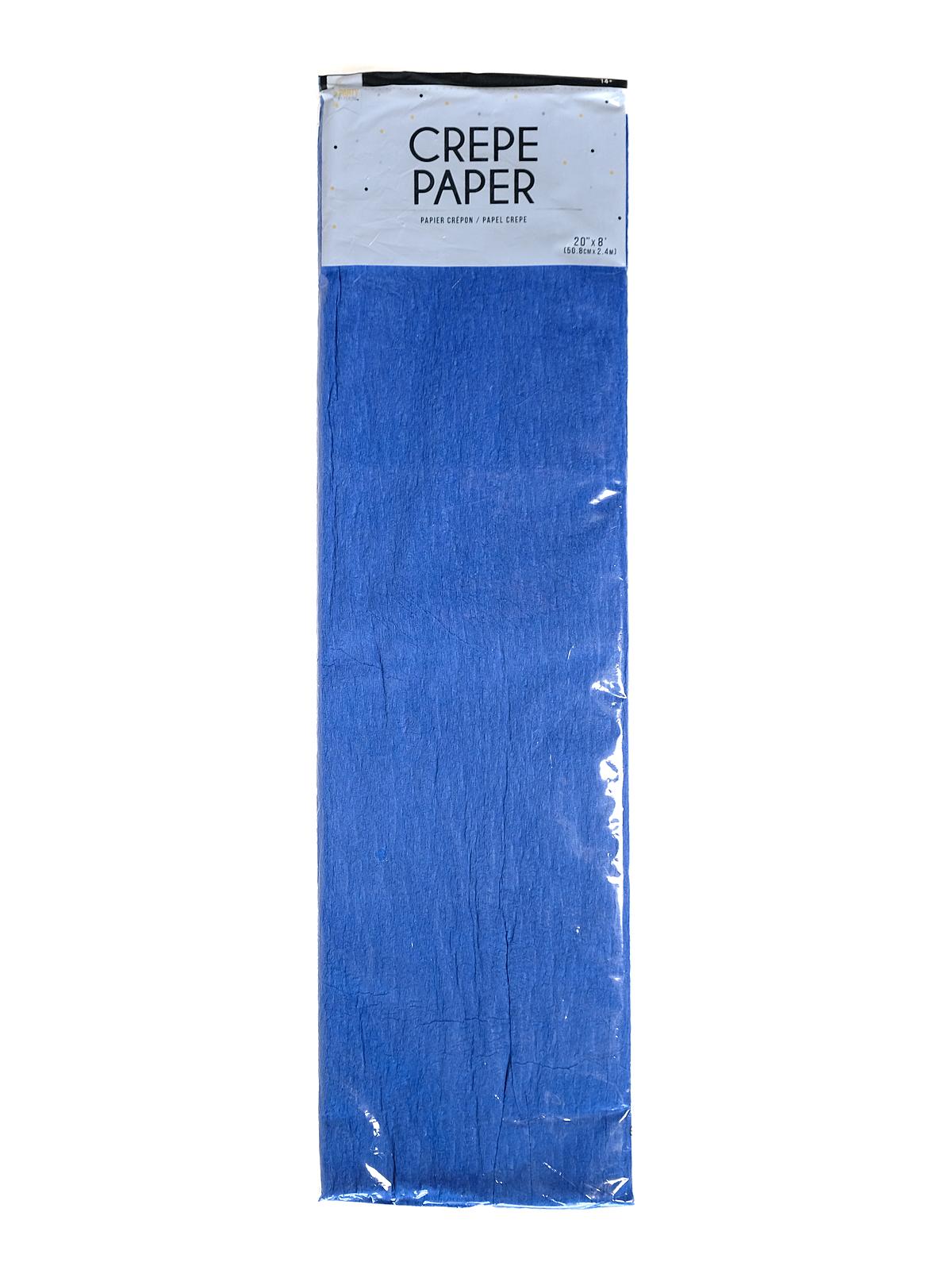 Crepe Paper Folds 20 in. x 8 ft. royal blue