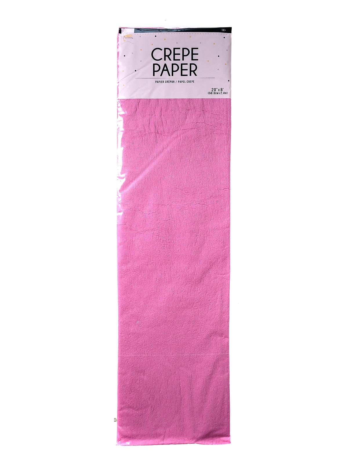 Crepe Paper Folds 20 in. x 8 ft. hot pink