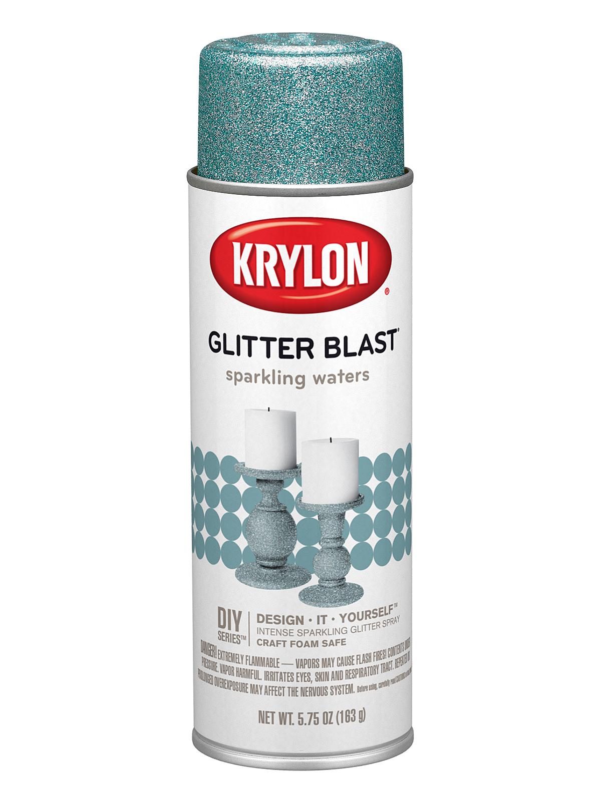 Glitter Blast Spray Paints sparkling waters 5 3 4 oz.