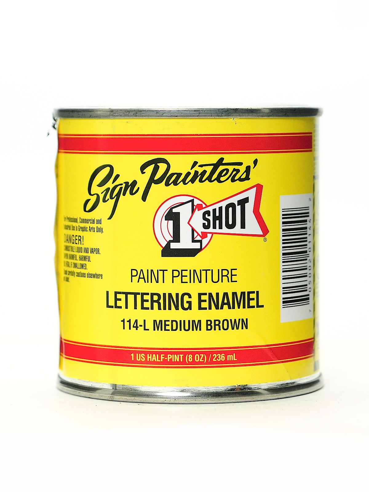 Lettering Enamel medium brown half pint 114L