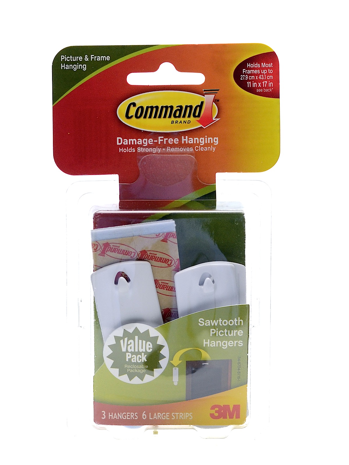 Removable Picture Hangers for sawtooth mounted work 17042-ES