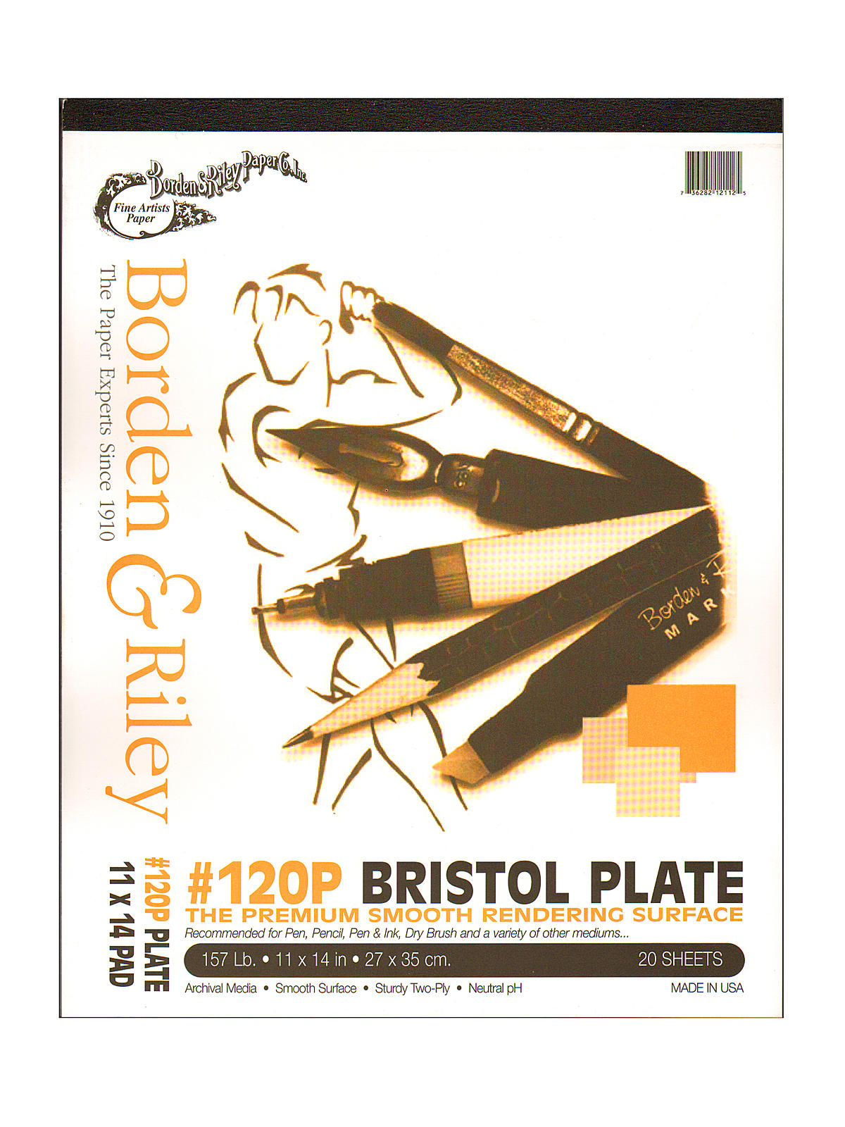 #120 Bristol Pad 11 in. x 14 in. plate finish
