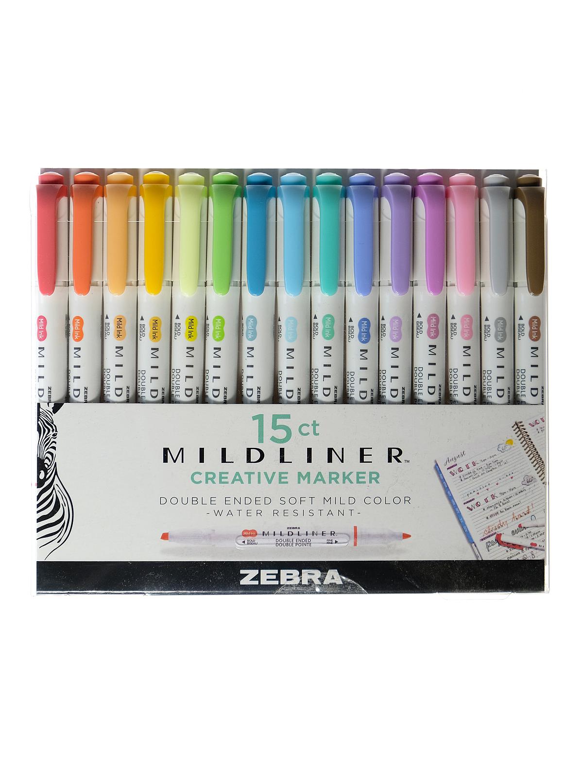 Mildliner Double Ended Highlighter Sets set of 15 assorted