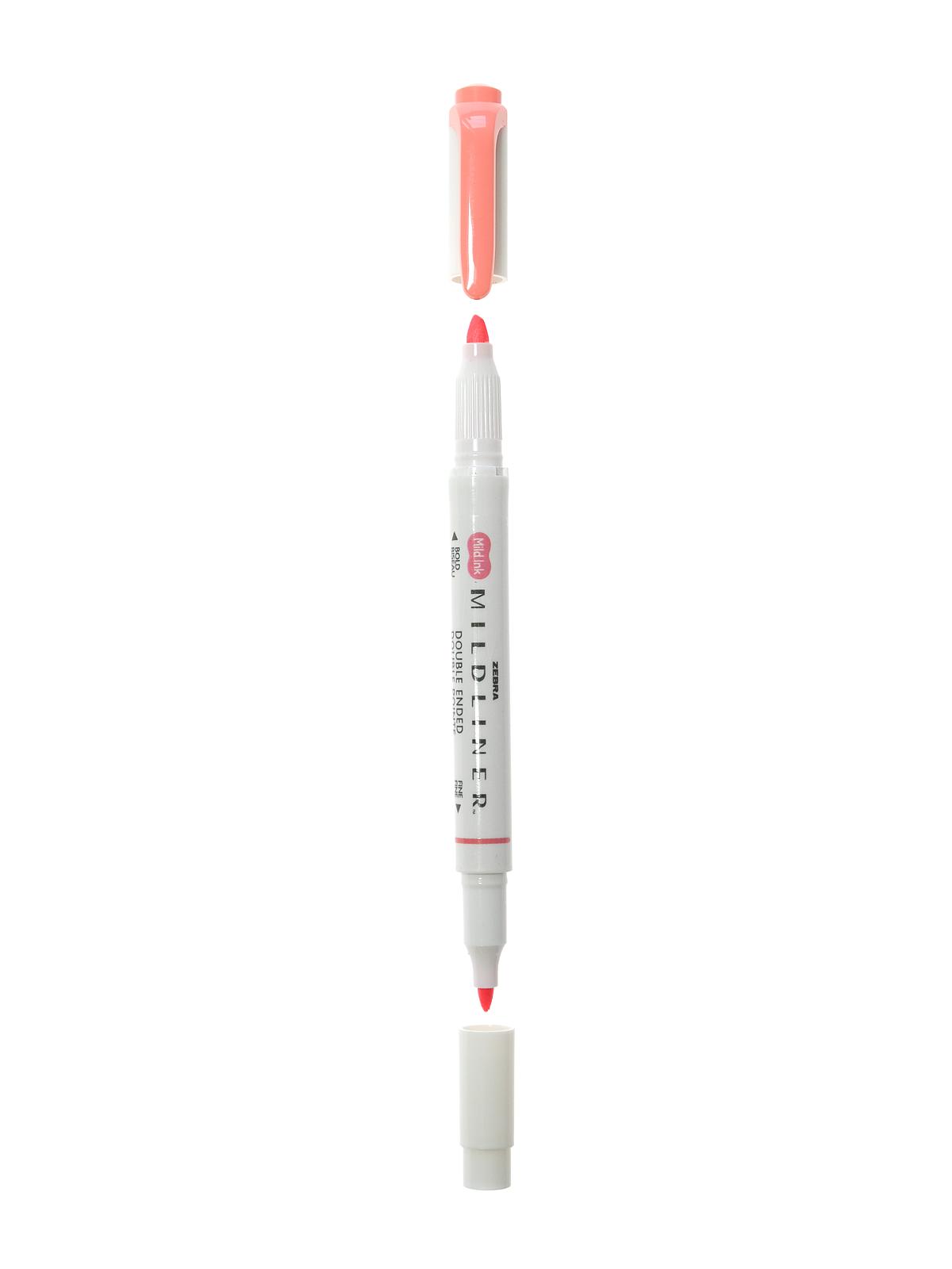Mildliner Double Ended Highlighter coral pink
