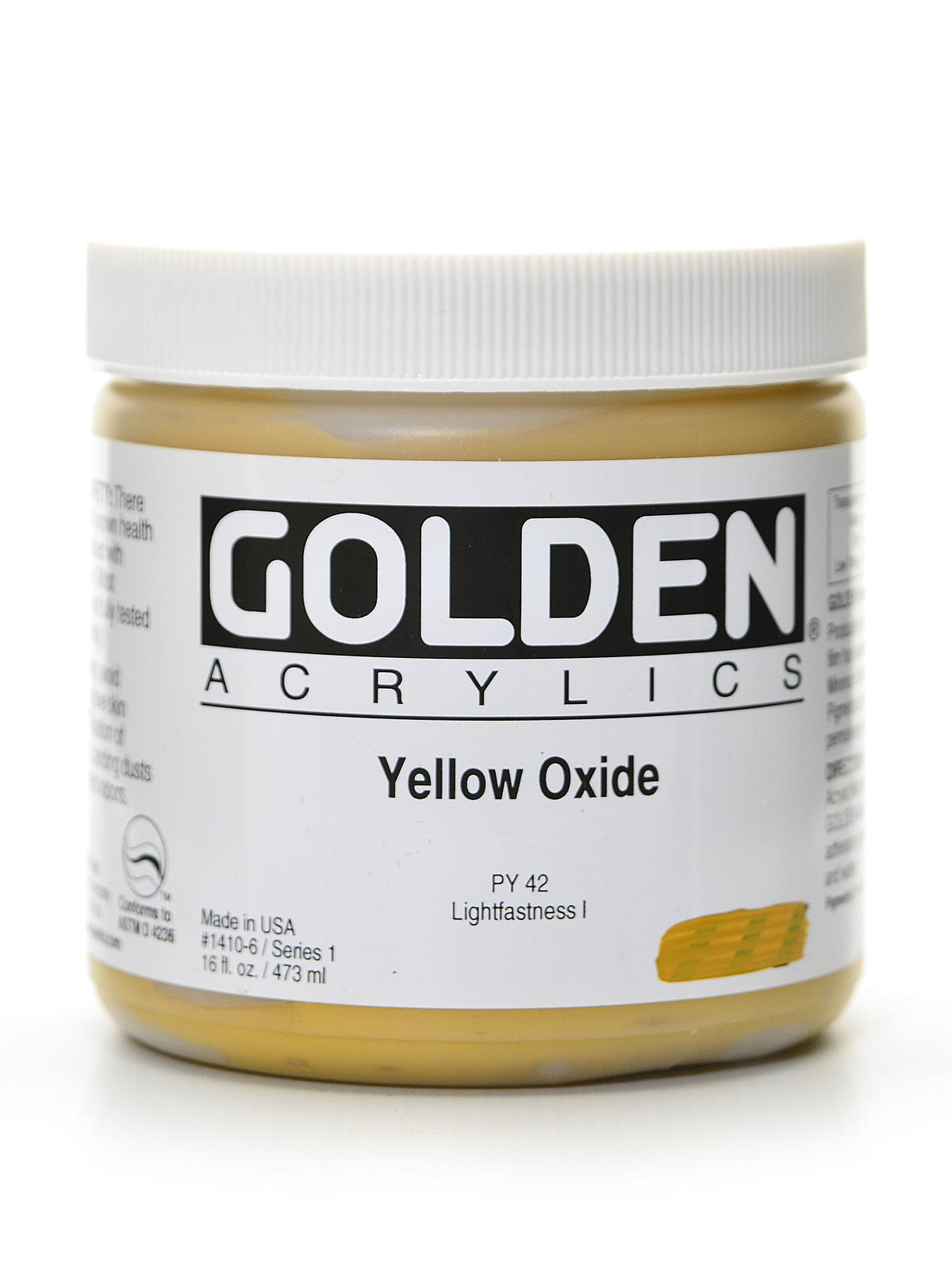 Heavy Body Acrylics yellow oxide 16 oz.